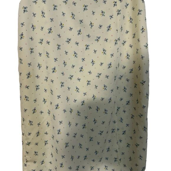 BCBGeneration Dainty Ditsy Slit Front Midi‎ Skirt in Yellow Size 4 NWT - Picture 5 of 9